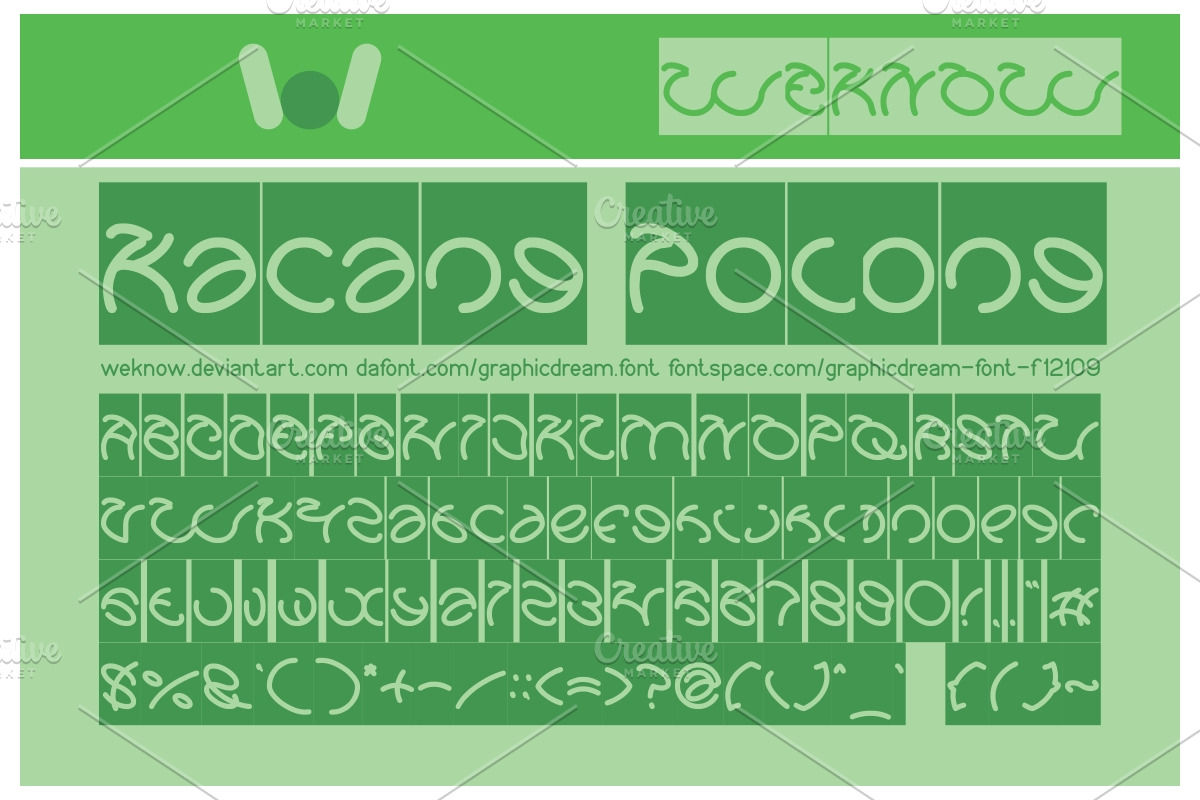 Graphic Dream font preview 5