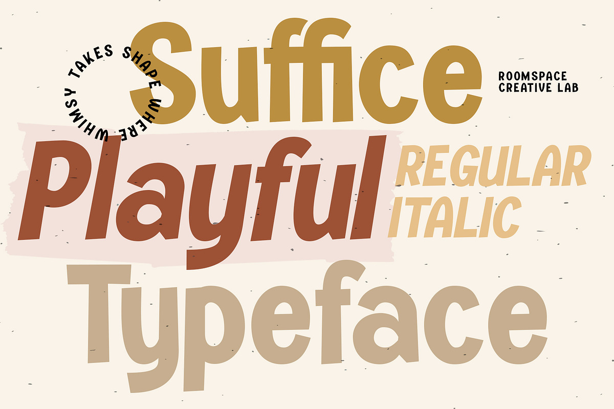 Suffice - Playful Typeface, a Sans Serif Font by roomspace creative lab (Photo 2 of 14)