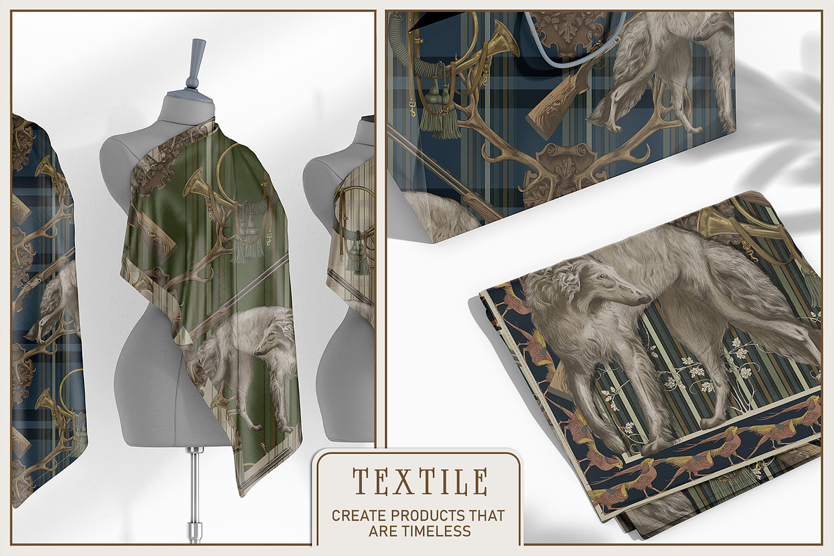 Pattern Aristocratic hunt, a Pattern Graphic by Natalia0307 (Photo 6 of 11)