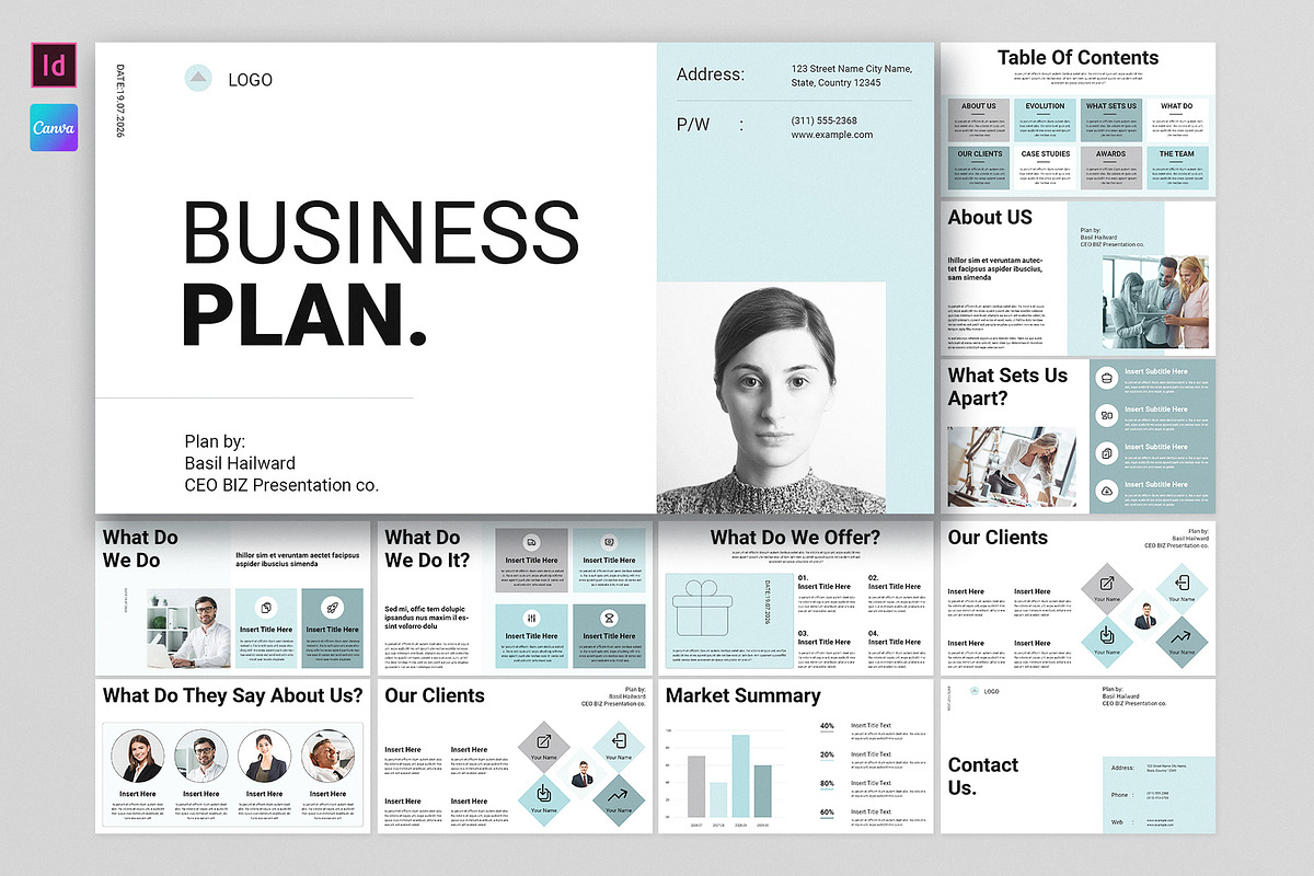 Business Plan Presentation Template, a Presentation Template by E-Type (Photo 1 of 5)