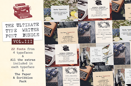 SALE! Typewriter Font Bundle Vol. 3
