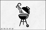 BBQ Grill Smoker Icon Silhouette SVG, an Object Graphic by BeeCraftR (Thumbnail 1 of 3)