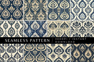 12 Teardrop Ottoman Seamless Pattern