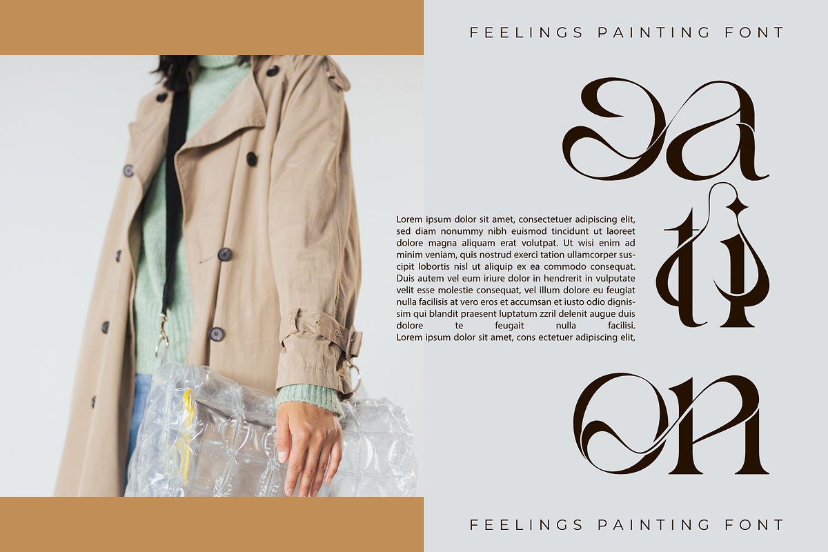 Feelings Painting | Ligature Font, a Serif Font by 177Studio (Photo 3 of 9)