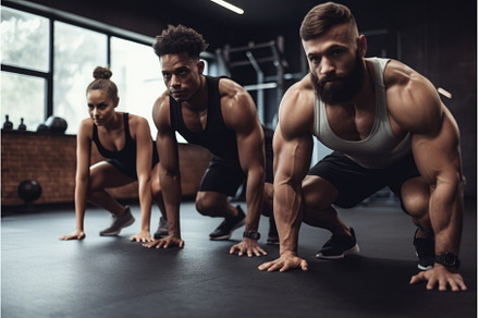 shot of a group of people at the gym, a Sports & Recreation Photo by Sergey Kotenev