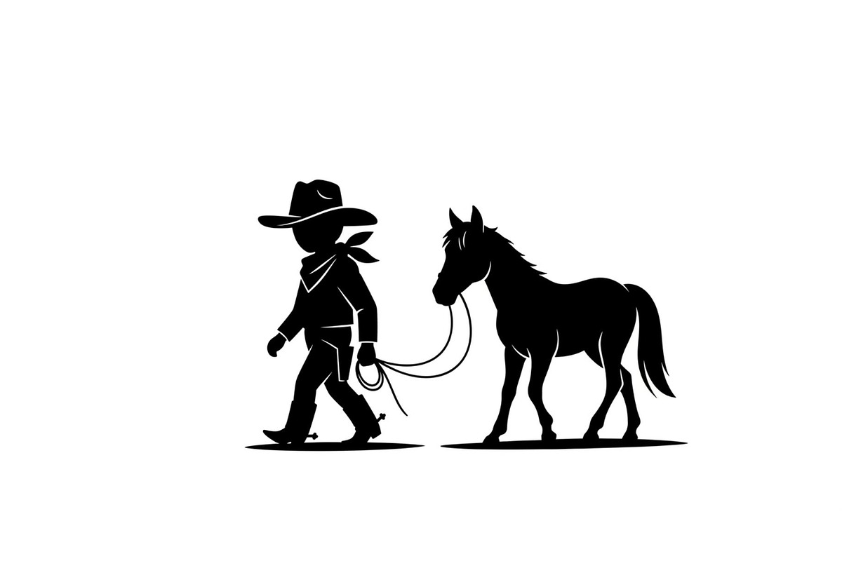 Western Cowboy Horse Silhouette Bund, an Illustration by Designs_River (Photo 9 of 51)
