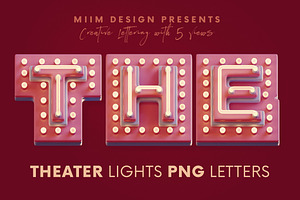 Theater Lights - 3D Lettering