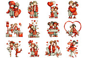 Watercolor Valentine Couple Clipart, an Illustration by Designking (Thumbnail 3 of 5)
