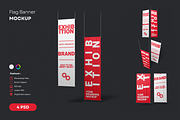 Exhibition Flag Banner Mockup, an Advertising Mockup by DSNA Mockup (Thumbnail 1 of 5)