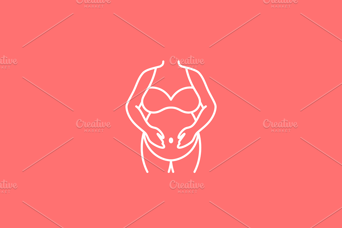 pregnancy care line art logo design, a Branding & Logo Template by devastd