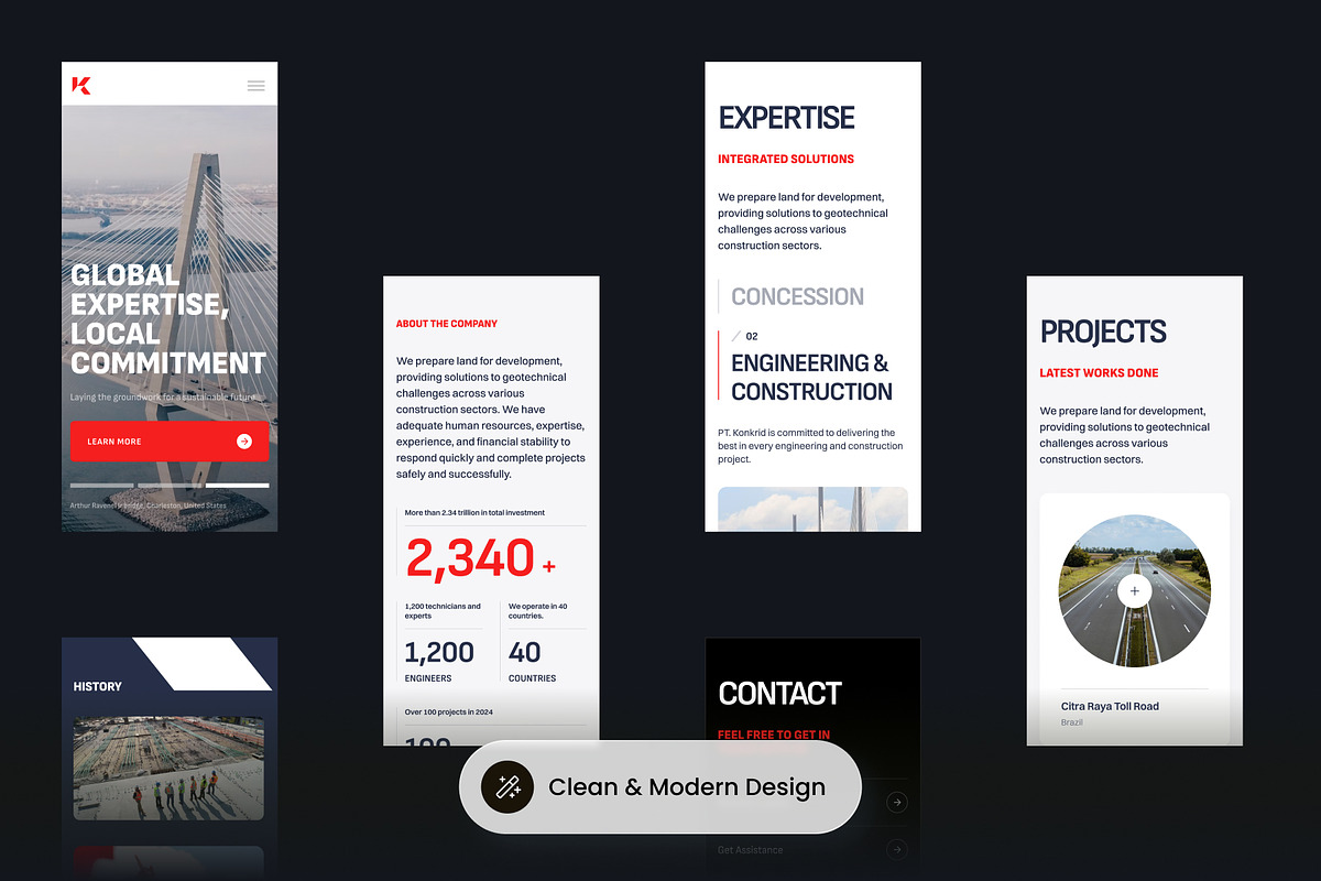 Modern Landing Page for Construction, a Websites & App Template by SLAB! Design (Photo 2 of 4)
