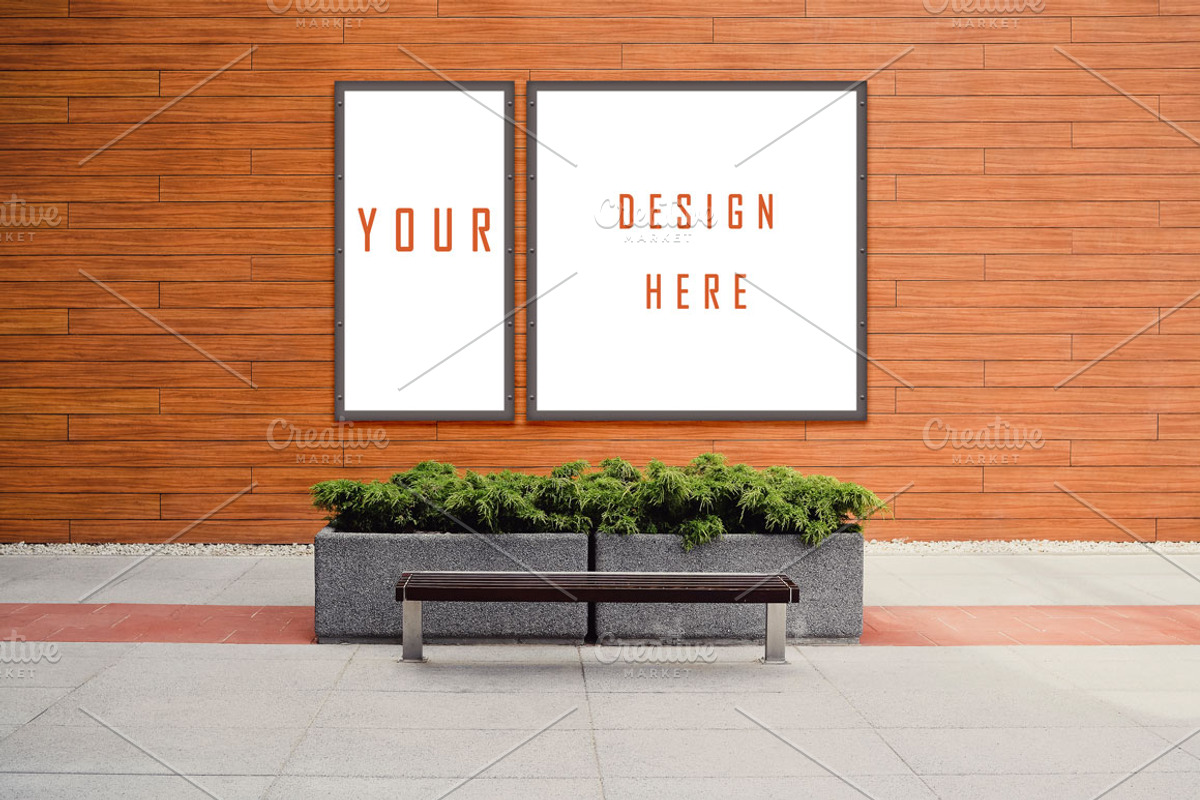 Street Billboard Mockup Template, an Advertising Mockup by uaname (Photo 5 of 7)