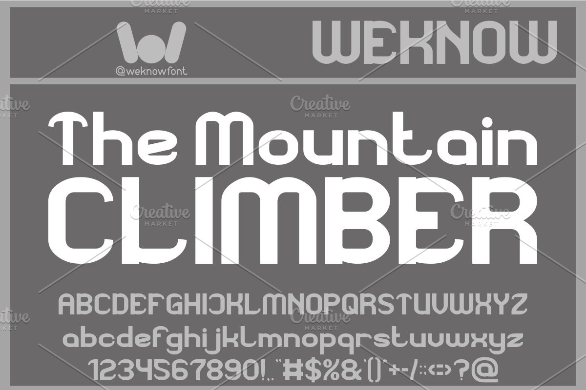 The Mountain Climber font, a Font by weknow (Photo 1 of 8)