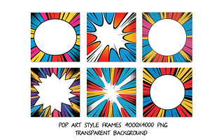 POP ART STYLE FRAMES, a Background Graphic by SketchArtStudio