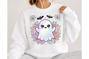 Cute Rainbow Ghost Halloween PNG, an Object Illustration by DreamCafeArt (Thumbnail 4 of 7)