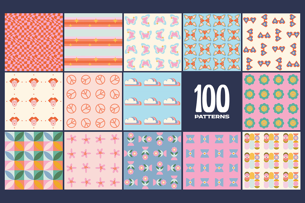 200 Vector Mosaics & Patterns, a Pattern Graphic by assetpro.design (Photo 15 of 16)