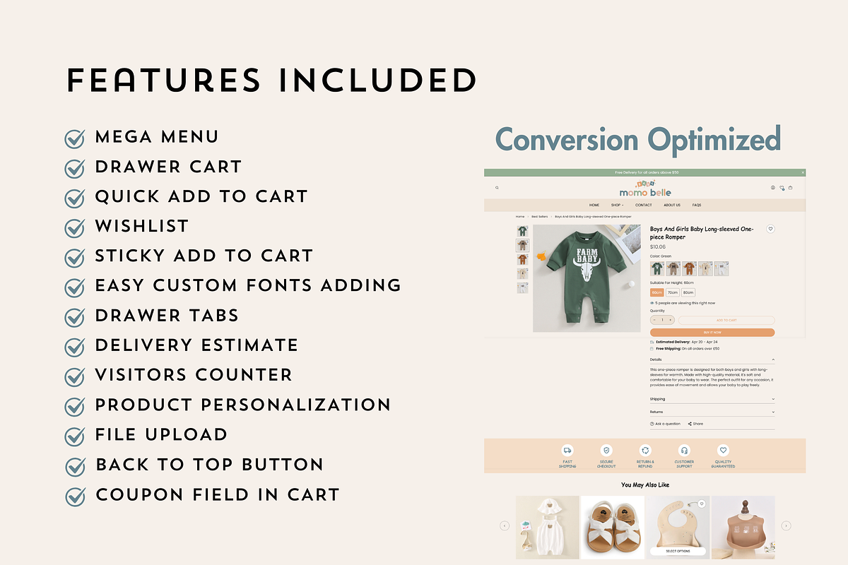 Momo Shopify Theme, Kids & Baby Shop, a Templates & Theme by Elite Luster (Photo 3 of 3)