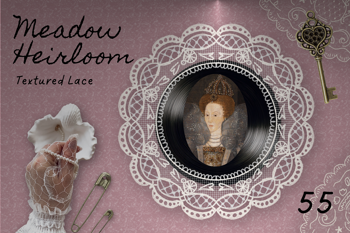 Meadow Heirloom – 55 Hand Drawn Lace, an Object Graphic by The Journey Atelier (Photo 1 of 22)