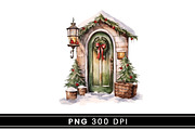 Watercolor Christmas Door Clipart, an Object Illustration by Design Scotch (Thumbnail 7 of 9)