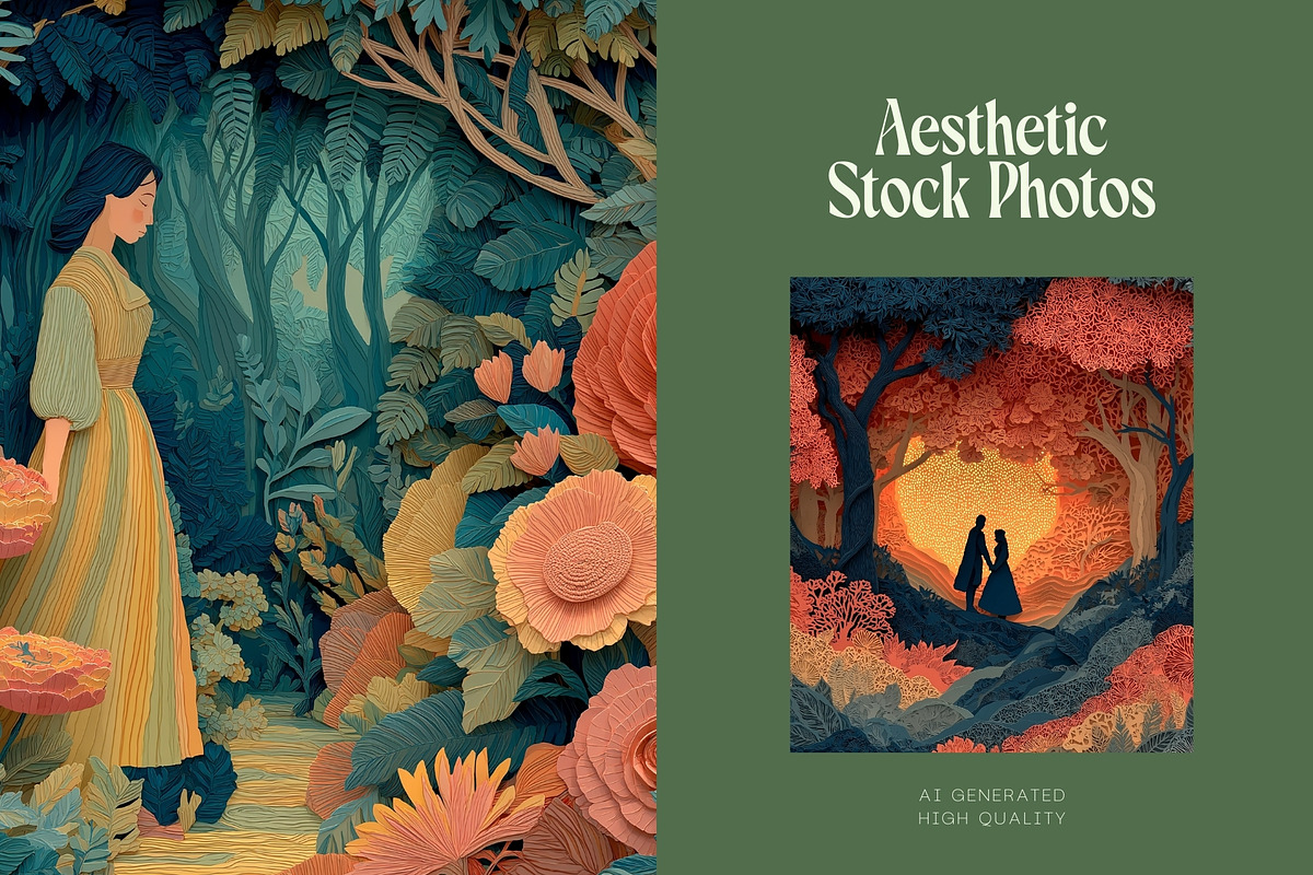 50 Fairytale Cut Paper Collages, a Person Illustration by Incomelion (Photo 11 of 13)