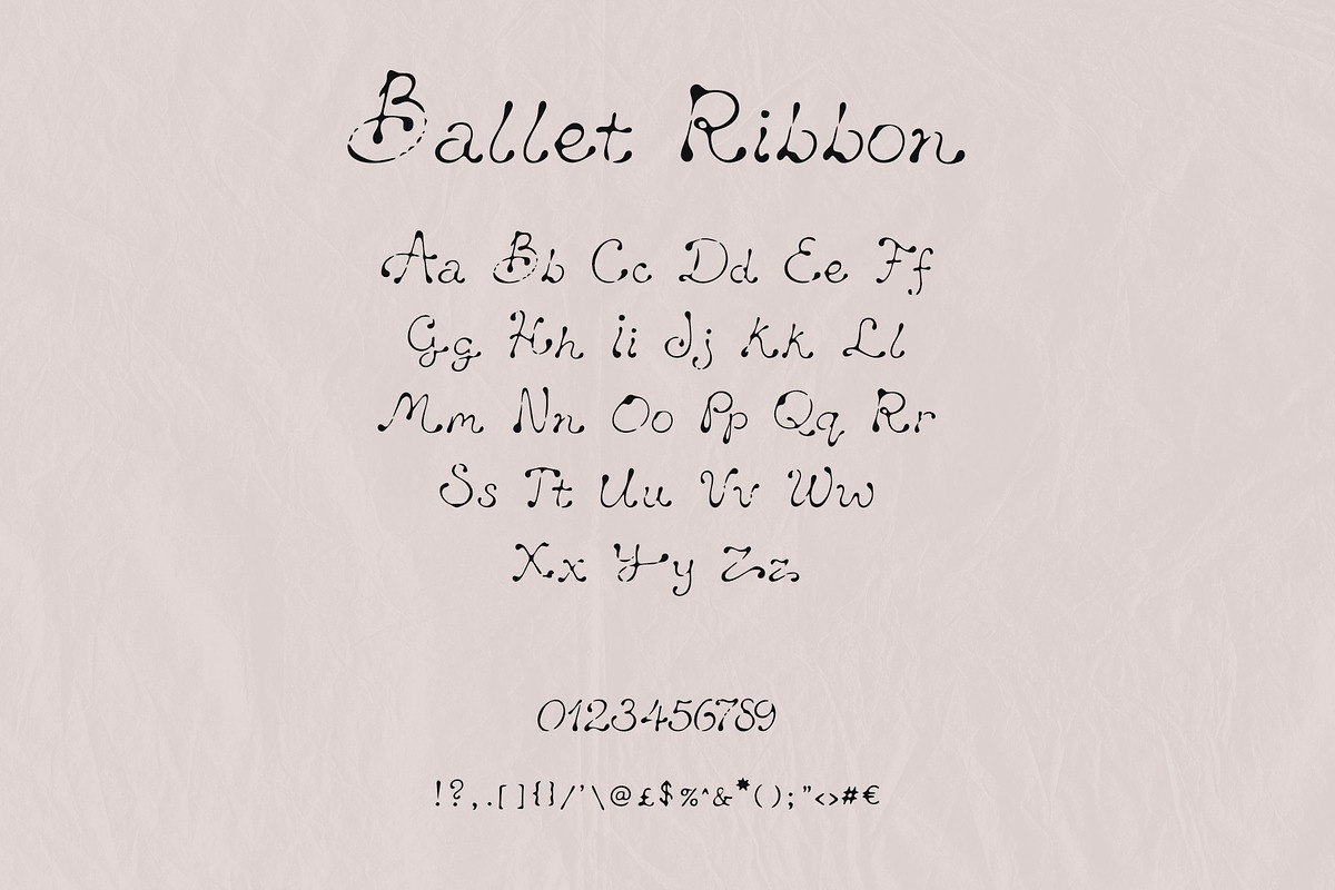 Ballet Ribbon: Handwritten Font, a Handwritten Font by Mneme (Photo 4 of 9)