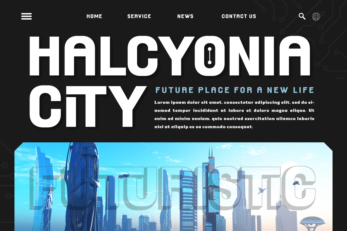 THE BOKRUN | Futuristic Font, a Sans Serif Font by twinstd (Photo 8 of 13)