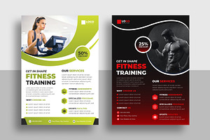 Fitness Gym flyer template design, a Flyer Template by Designgrove