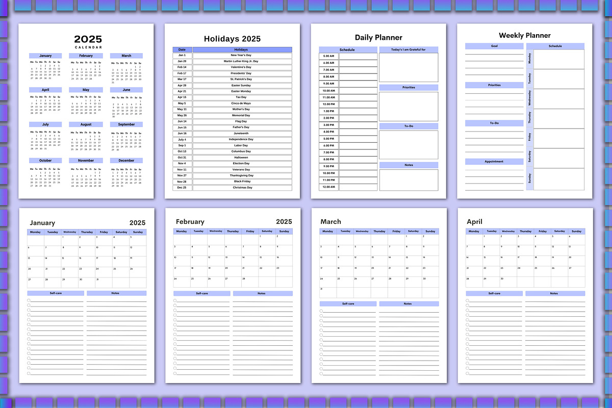 2025 Office Tasks Planner For Canva, a Stationery Template by Shumaya (Photo 2 of 5)