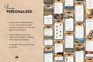 Customizable Mobile Travel Itinerary