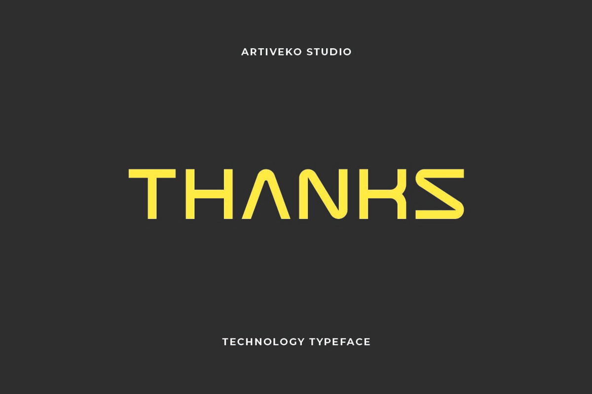 Procaro Modern Tech Font, a Sans Serif Font by Artiveko (Photo 8 of 8)