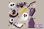 Spooky-Cute Halloween Elements, a Seasonal Illustration by MISS CHATZ (Thumbnail 2 of 3)