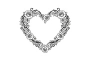 Floral Heart Frame SVG Bundle, an Illustration by Designs_River (Thumbnail 27 of 31)
