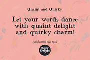 Quaint and Quirky Font, a Handwritten Font by Happy Creators Co. (Thumbnail 4 of 5)