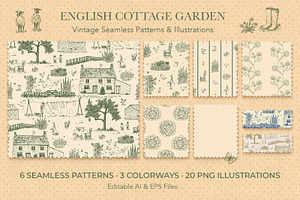 English Cottage Garden Patterns