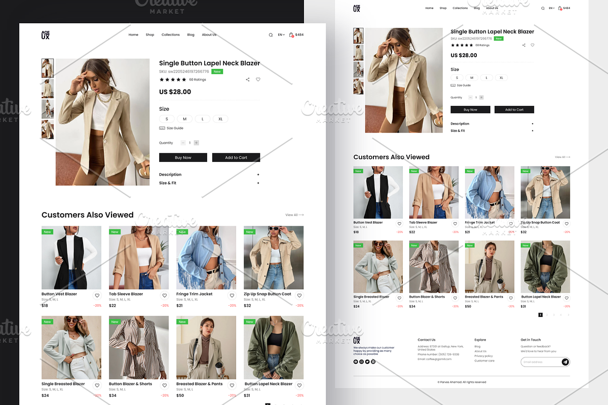 E-commerce Fashion Website UI Kit, an UI Kit Template by Ace UI/UX (Photo 4 of 8)