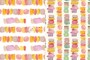 Candy Bar Watercolor Patterns