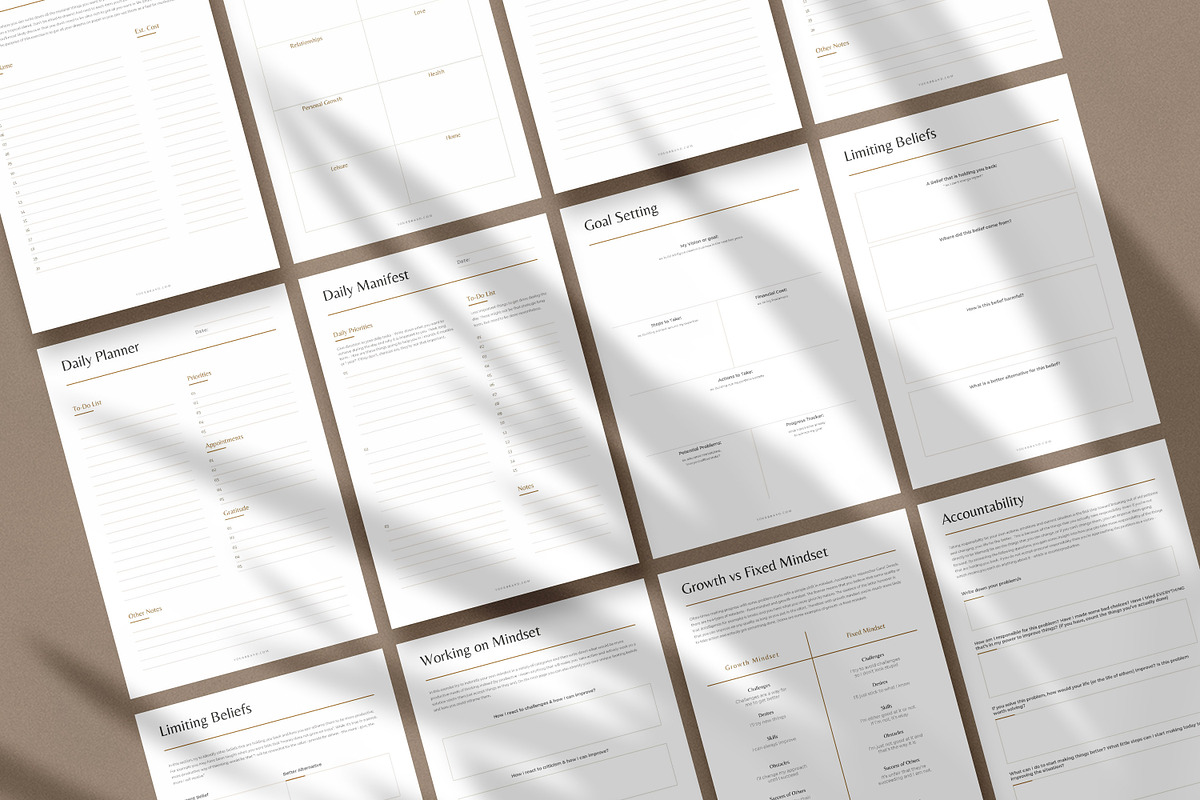 Dream Life Self Help Planners CANVA, a Templates & Theme by AndrewPixel (Photo 3 of 13)