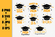 Class of 2026 SVG Graduation Designs, an Object Graphic by AnnaViolet_store (Thumbnail 2 of 6)