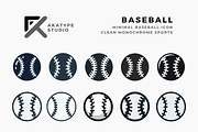 Baseball Icon Vector, an Icon by Akatype Studio (Thumbnail 1 of 3)