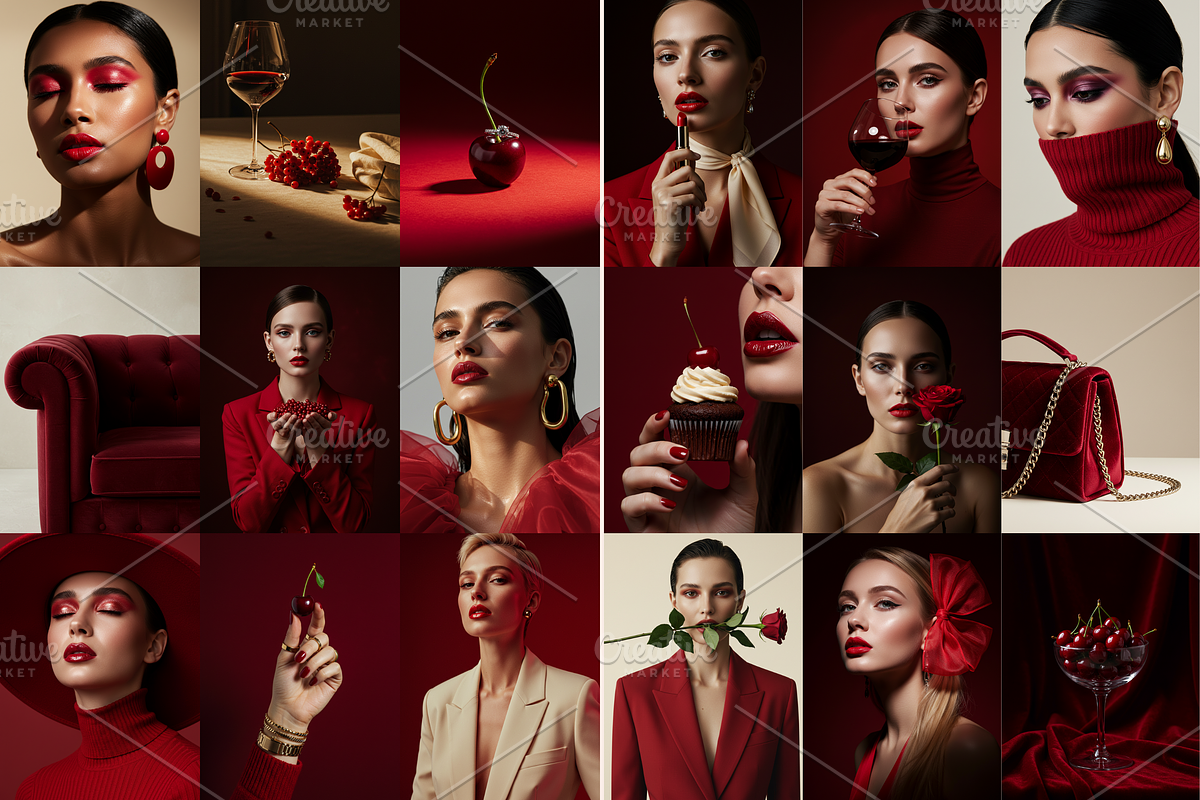 RED luxury aesthetic stock photos, a Beauty & Fashion Photo by My Template Studio (Photo 12 of 12)