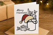 Merry Fishmas SVG Christmas Fishing, an Object Graphic by TanchaArt (Thumbnail 4 of 5)