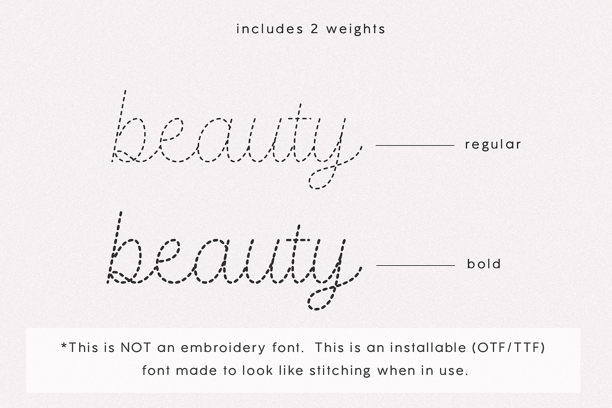Love Stitch | Faux Embroidery Font, a Script Font by KA Designs (Photo 5 of 11)