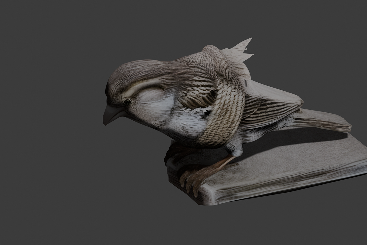 Bound Winged Sparrow Symbolic 3D Mo, an Animal 3D Model by Temer (Photo 3 of 6)
