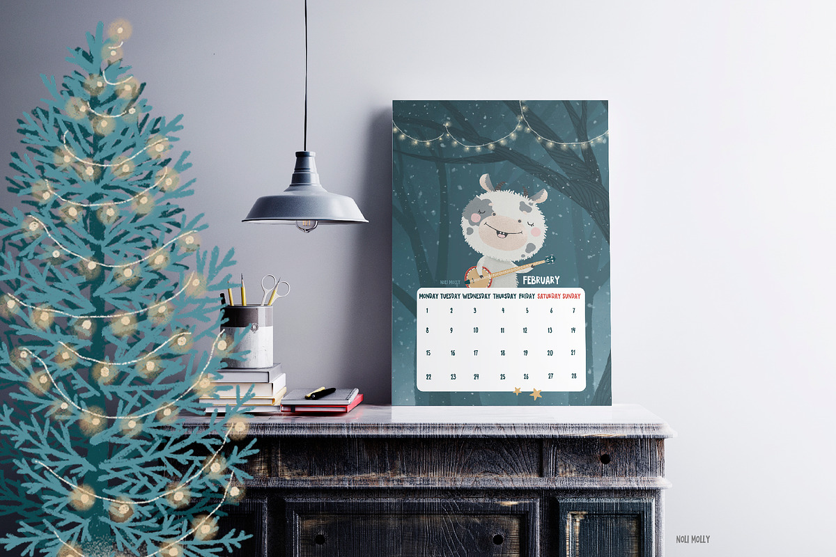 New Year Cows, an Animal Illustration by Noli Molly Store (Photo 7 of 8)