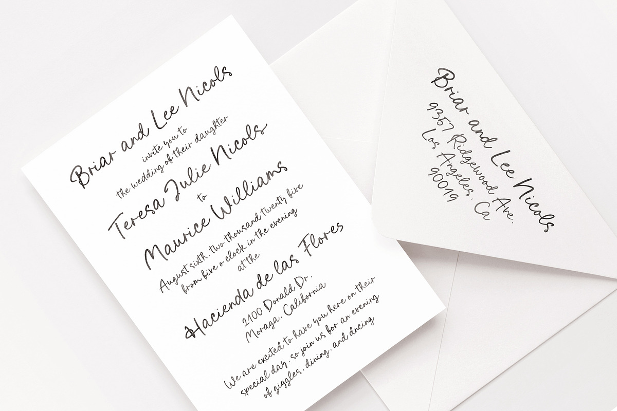 Bluelle | a Whimsical Wedding Script, a Script Font by Pink Coffie (Photo 10 of 12)