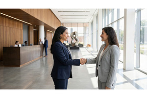 Women Shaking Hands, a Person Photo by CREATIVEDEF