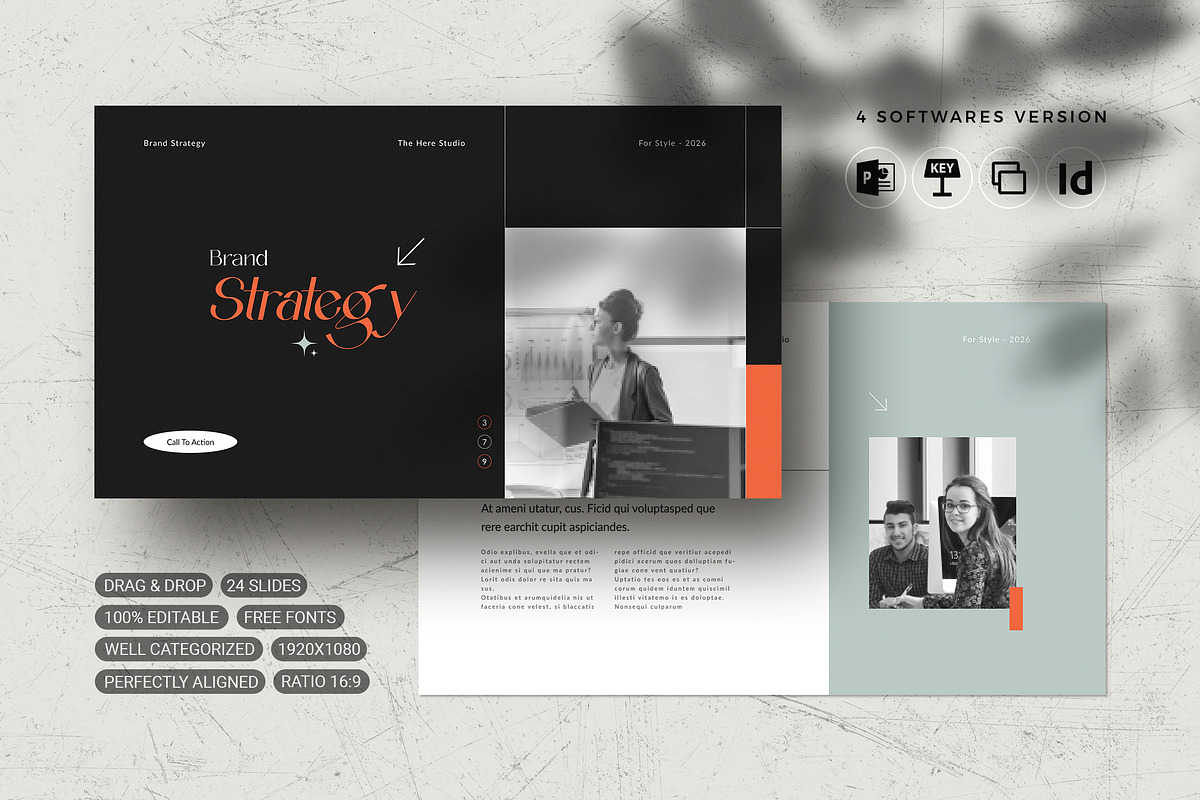 Brand Strategy Template, a Presentation Template by White Graphic (Photo 1 of 8)