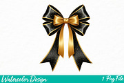 Halloween Coquette bow png, an Illustration by Watercolor design (Thumbnail 1 of 3)