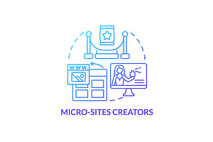 Micro sites creators blue gradient, an Icon by IMG Visuals