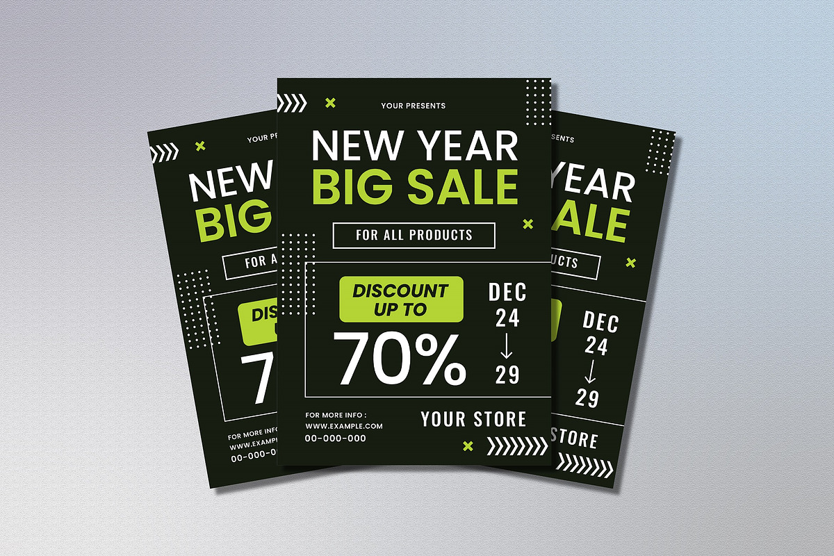 New Year Big Sale Flyer, a Flyer Template by Patria Ari (P4tcreativa)